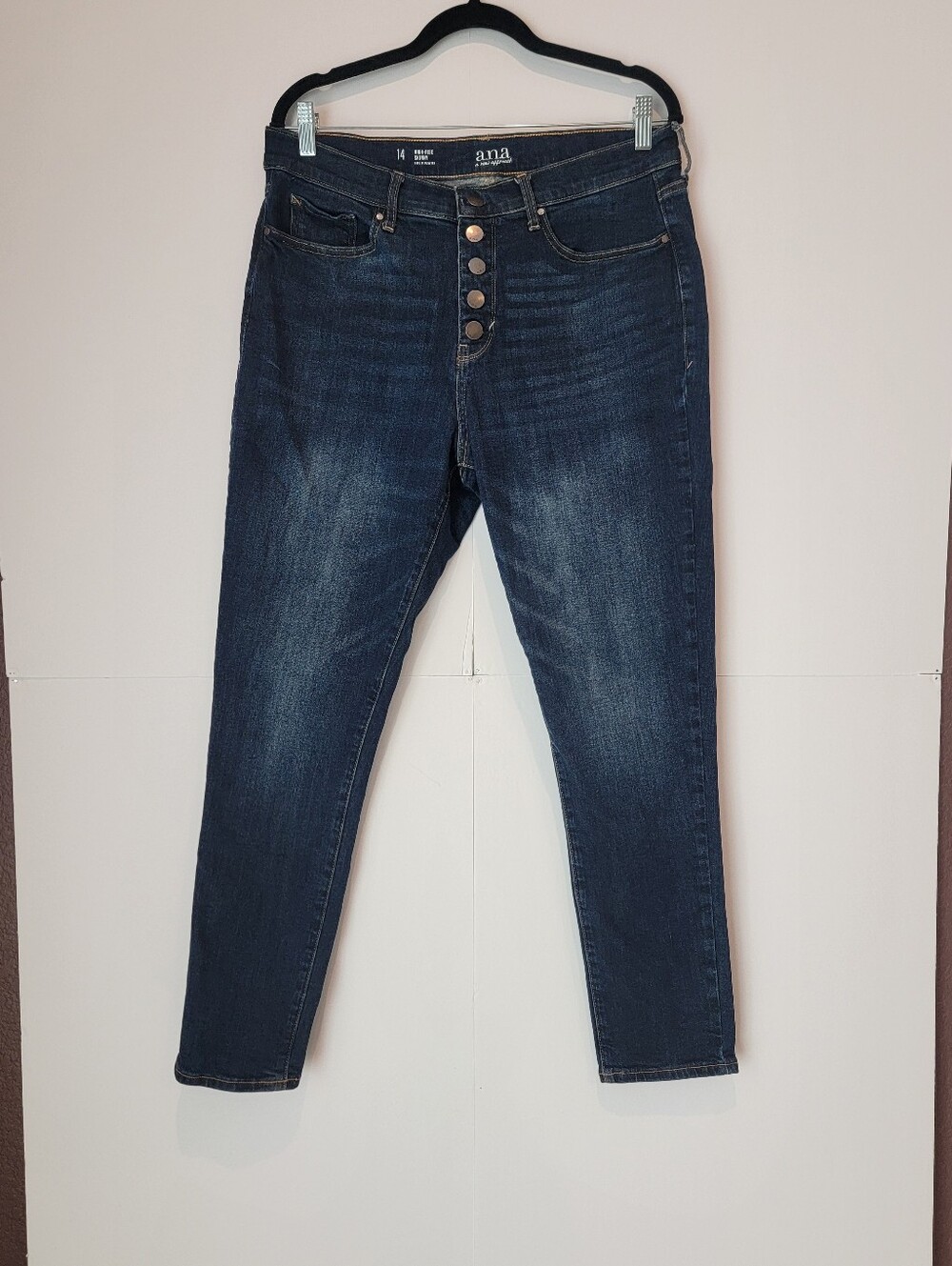 a.n.a A New Approach High-Rise Skinny Button Fly Jeans Size 14